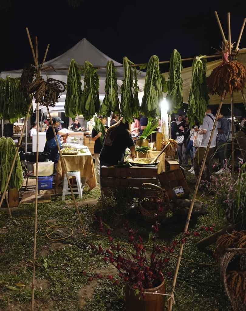 臺東慢食節攤位全景，呈現在地食材與料理特色